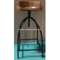 Industrial Design Bar Chair Wooden Seat